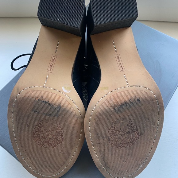 Vince Camuto Tarita Black Suede Heel Wedge Size 8.5 - Picture 8 of 10